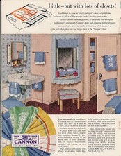 Magazine Ad - 1947 - Cannon Towels - Mid Century Modern picture
