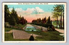 London Ontario-Canada, Scene, Springbank Park, Antique, Vintage c1927 Postcard picture