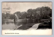 Cleveland OH-Ohio, Lake & Fountain, Wade Park, Antique Souvenir Vintage Postcard picture