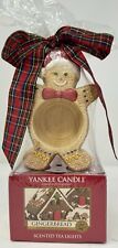 Yankee Candle Gingerbread Man Candle Holder & 12 Gingerbread Tea Lights RETIRED picture