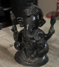 ganesha statue Heavy Made In India Beautiful 6in Tall Meditation Zen Lord Ganesh picture