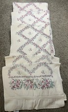 Vtg JP Stevens Caress Mervyns Floral Towel Set 3 Bath 2 Hand Pink Rose 90s  picture