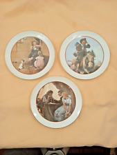 Vintage Norman Rockwell CW collection 6 1/2 inch plates main Japan 1982 picture
