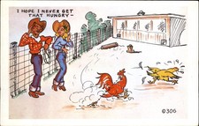 Cowboy Cowgirl Western sex comic ~ Rooster stops chasing chicken for food picture