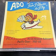 Vintage Aviation Travel Brochures Pacific Coast 1967-68 Airguide CA OR WA Mexico picture