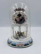 GONE WITH THE WIND Anniversary Clock - Spinning Horse & Carriage Pendulums picture