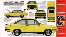 FORD ESCORT RS2000/RS-2000 SPEC SHEET/Brochure:1979,... picture