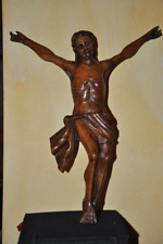 Antique Sculpture Christ In Boxwood Patina Jesus Statue Gift Religious Old 17th picture