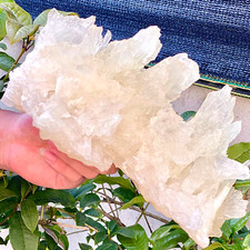 4.8LB  Larger Bright White CAVE Aragonite STALACTITE Crystal Cluster picture