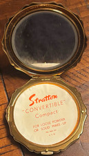 Vintage Stratton Convertible Compact for Loose Powder. 1950-60s. Made in England picture