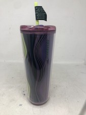 Starbucks 2025 Wavy Green Purple Hot & Cold Cup Venti Tumbler. picture