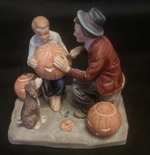 Vintage Norman Rockwell  Ghostly Gourds  figurine by Gorham in box picture