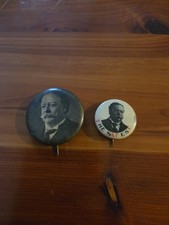 William Howard Taft 1908 Political Campaign Pinback Buttons Set of 2 picture