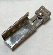 VTG 1930s 950 Sterling Silver Lipstick Holder Tube Case Mirror Floral Etched 50g picture