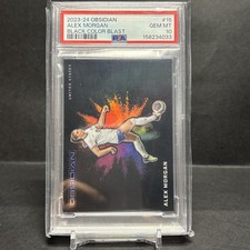 2023 PANINI OBSIDIAN BLACK COLOR BLAST #15 ALEX MORGAN PSA 10 picture