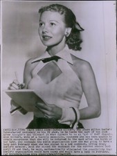 LG793 1954 Wire Photo RUTHIE GILBERT Beautiful TV Actress Gorgeous Retro Starlet picture