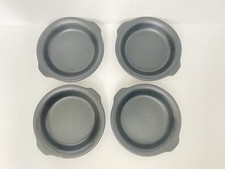 Set Of 4 VTG HALL Pottery Round Casserole Dish Au Gratin Black 513 Heavy Duty picture