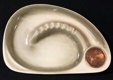 Vintage Lg Green Ceramic Ashtray Newton Mfg. Co. Style No 11. Made in USA. 1970s picture