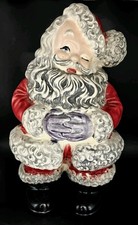 Vintage Winking Santa Hand Painted High Gloss Ceramic Atlantic Mold 14.5”  picture