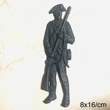 Vintage colonial soldier wall plaque picture