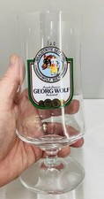Set of 6 Georg Wolf 0.4 L Promotional Wolf-Bier Glasses Fuchsstadt, Bavaria picture
