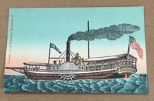 UNUSED PC- c1909 - 1ST STEAMBOAT ON LAKE CHAMPLAIN, LAUNCHED BURLINGTON, VERMONT picture