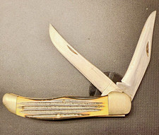 Vintage Queen Steel 39 2-Blade Folding Hunter Pocket Knife USA Winterbottom picture