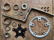 Complete 90s GT CRANKS & BOTTOM BRACKET Old Mid School BMX 44T Sprocket Dyno BB picture