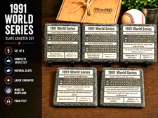 1991 Minnesota Twins World Series Champions Slate Coasters Set of 5 picture