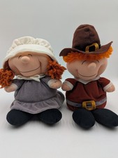 Kamar Inc Thanksgiving Plush Pilgrim Man & Woman Handmade in Taiwan Vintage 11
