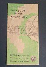 1962 Seattle World's Fair Vintage Brochure Man's Life In The Space Age  picture