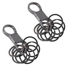 Styquenzer 2 Pcs Heavy Duty Key Chain with 8 Pcs Stainless Key Rings, picture