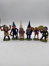 Vintage Gnomes, Troll, Goblin, and Fantasy Figures Painted Cast Metal Lot of 6 picture