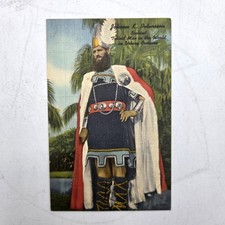 Vintage Johannes K. Petursson Tallest Man Viking Costume Signed Postcard Iceland picture