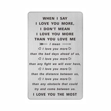 TANWIH When I Say I Love You More Wallet Card, I 3.38 inch x2.13 inchx0.03 picture