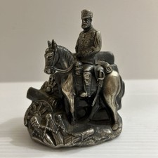 Vintage Imperial Japanese Meiji Emperor Style Military Horse Coin Bank Statue picture