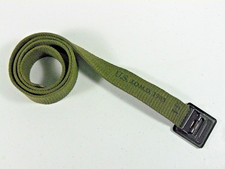 Vintage WW2 US Army OD Green Web Field Belt & Flat Buckle JQMD 1943 41 picture