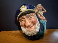 Vintage Royal Doulton Toby Jug Character Mug, Old Salt, D6554 Small COPR 1960 picture