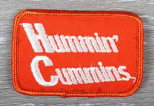 Vintage Hummin’ Cummins Patch Engine Trucking Iron On Orange 3 x 2 picture