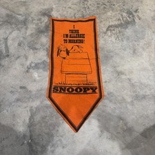 Vintage 1968 Snoopy Felt Banner 