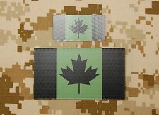 Canadian IR Green Flag Mini & Standard Patch Set JTF-2 CSOR CANSOFCOM Infrared  picture