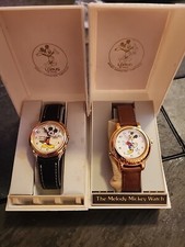 Vintage 2 lot, Disney The Melody Mickey Watch Lorus Quartz (with Box) picture