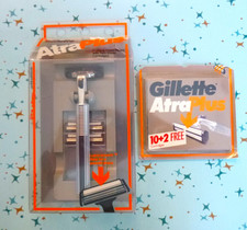 NOS Vtg 1987 Gillette Atra Plus Razor Handle W/ 2 Cartridges + Pk 12 Cartridges picture