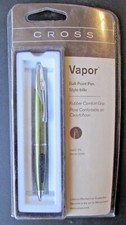 Cross VAPOR Green & Chrome BallPoint Pen black Ink Tri Grip AT0012CS-6 NIB picture