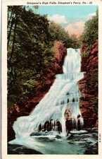 Dingman's High Falls Dingman's Ferry Pennsylvania PA Postcard picture