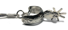CHARRO SPURS WESTERN COWBOY METAL KEYCHAIN, LLAVERO VAQUERO ESPUELA CHARRA picture