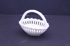 Vintage Porcelain Miniature Basket White 2.75