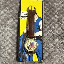 Rare Vintage 1993 Fossil Superman Limited Edition Collector's Watch DC Comics picture