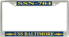 USS Baltimore SSN-704 Officer License Frame - American Made - Veteran Approved picture