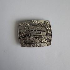 Danforth Fine Pewter Vermont Covered Bridge Magnet Handcrafted USA Made picture